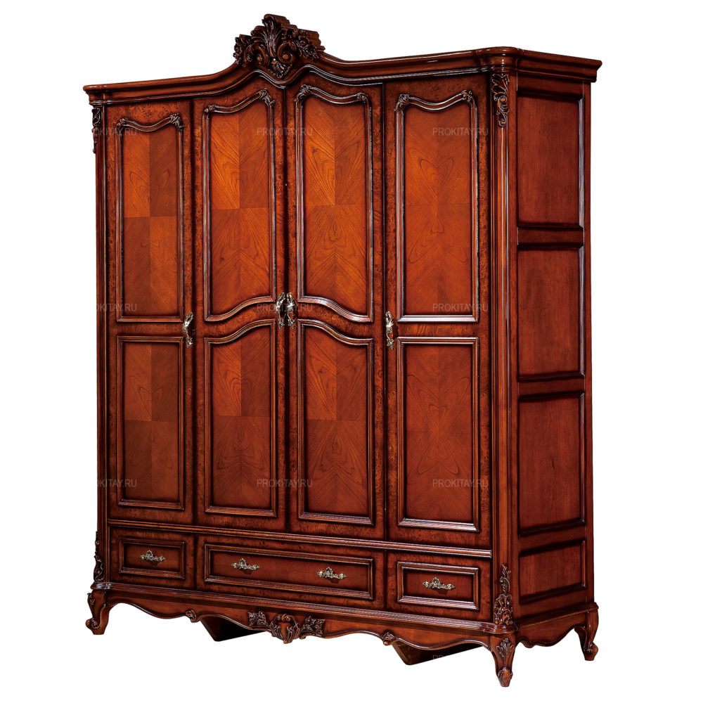 Платяной шкаф из массива с четырьмя дверцами